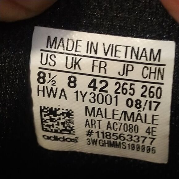 Adidas Men's Cloudfoam Black Trail Running Sneakers Shoes Size 8.5 HWA-1Y3001 - Picture 12 of 12